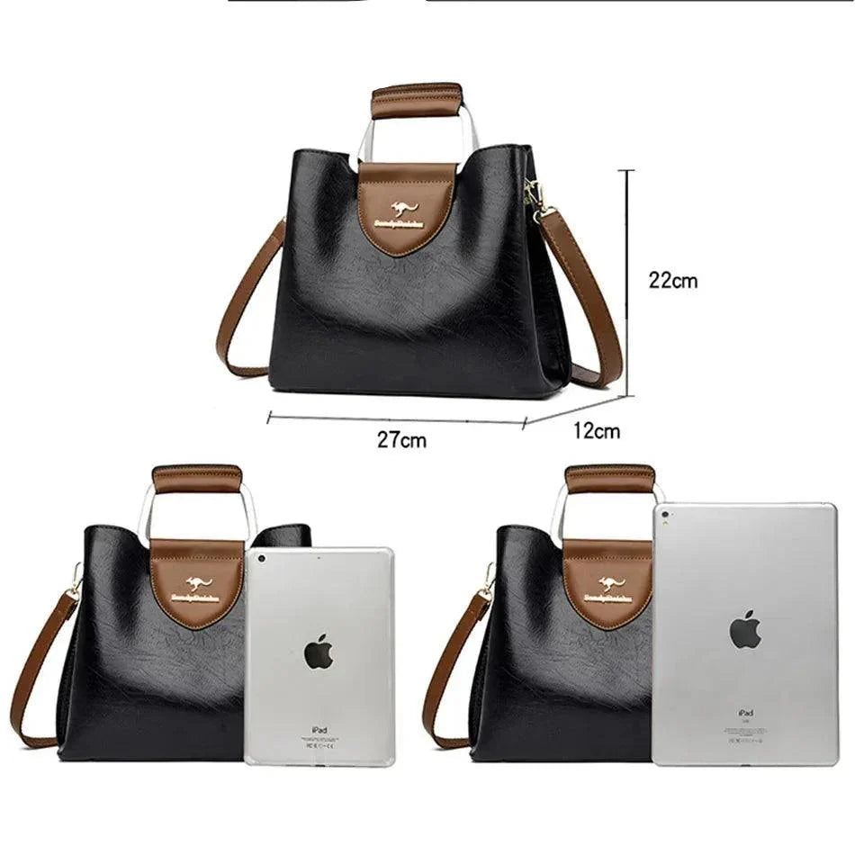 Bolsa Feminina de Couro Genuíno Elite