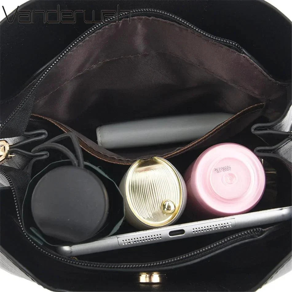 Bolsa Feminina de Couro Genuíno Elite