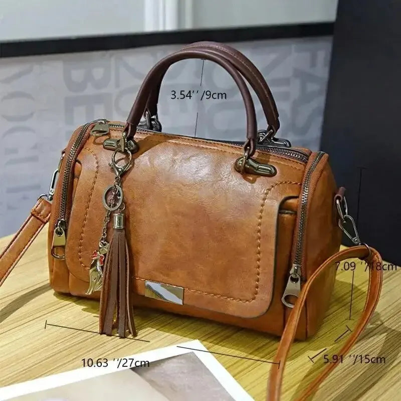 Bolsa Feminina de Couro Genuino - Safira