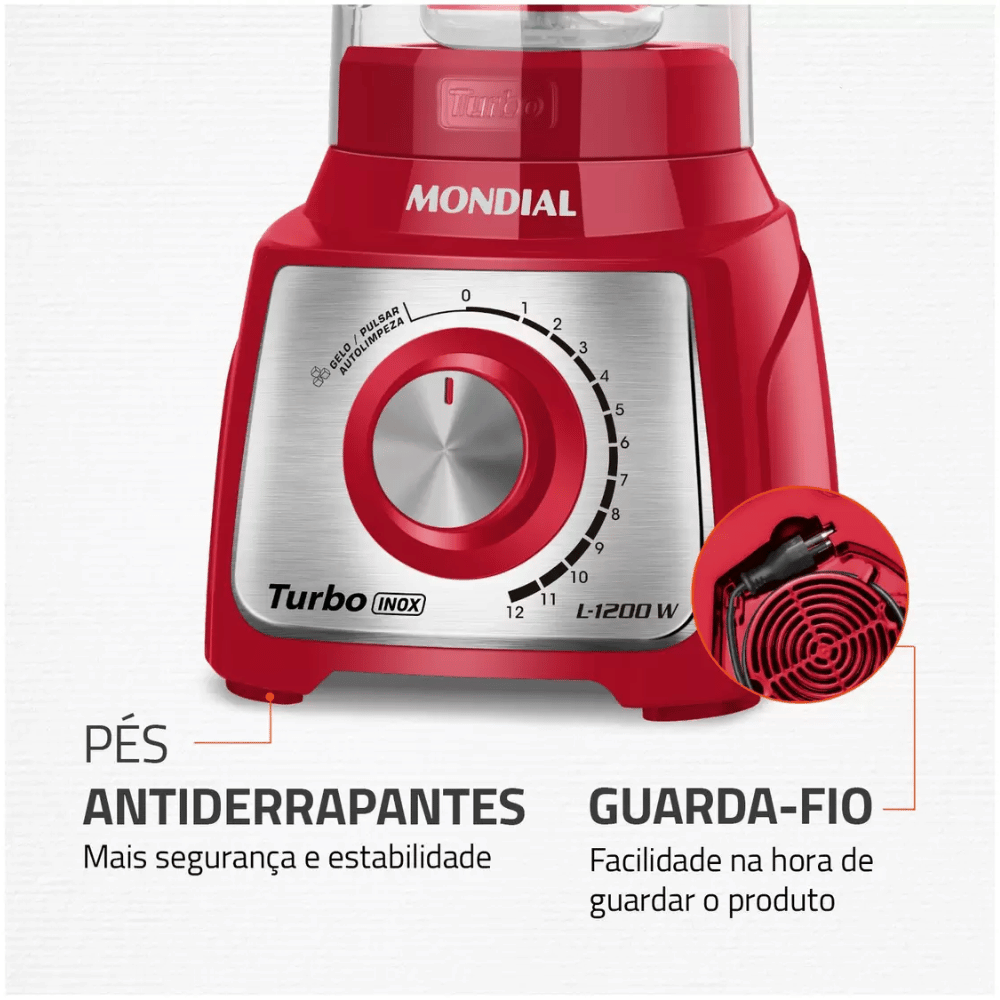 Liquidificador C/ 12 Velocidades 1200W - Mondial