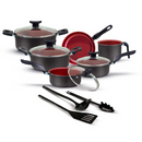 Jogo de Panelas Antiaderente 10 Peças + Brinde - DCheff