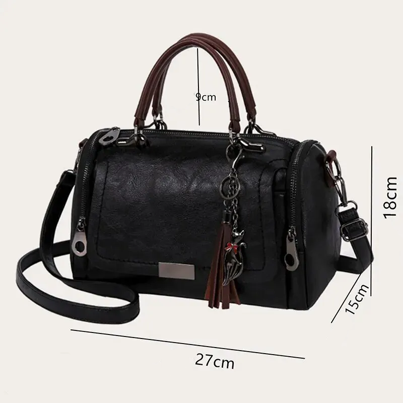 Bolsa Feminina de Couro Genuino - Safira