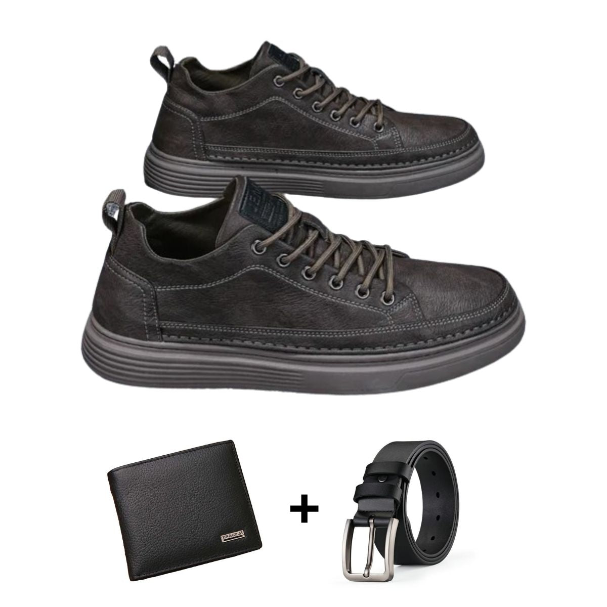 Tênis de Couro Masculino - StepFlex
