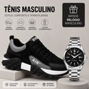Tênis Esportivo Masculino Ecke + Relógio