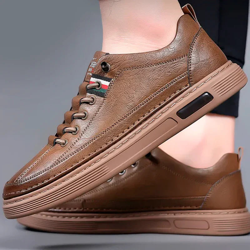 Tênis de Couro Italiano Masculino - Eleganza