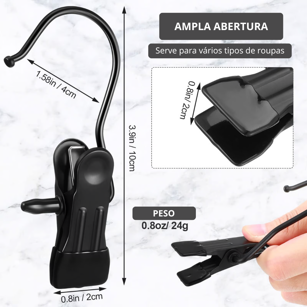 Prendedor de Roupas Antideslizantes - TravaFlip