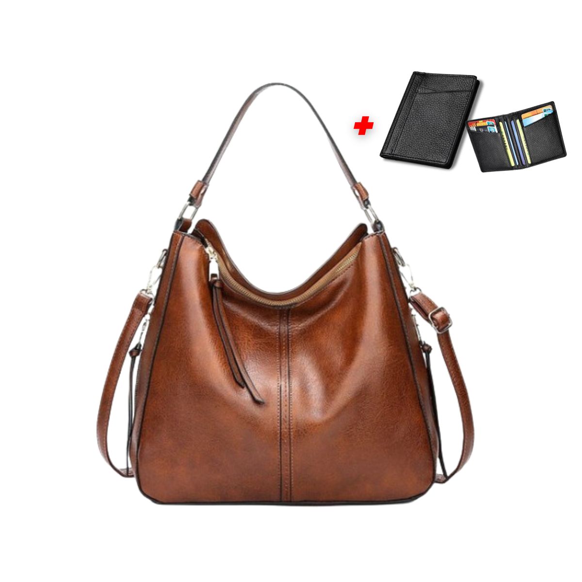 Bolsa de Couro Legítimo + Brinde - Madona