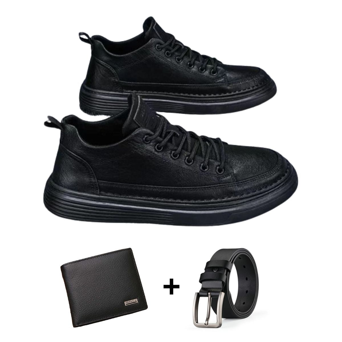 Tênis de Couro Masculino - StepFlex