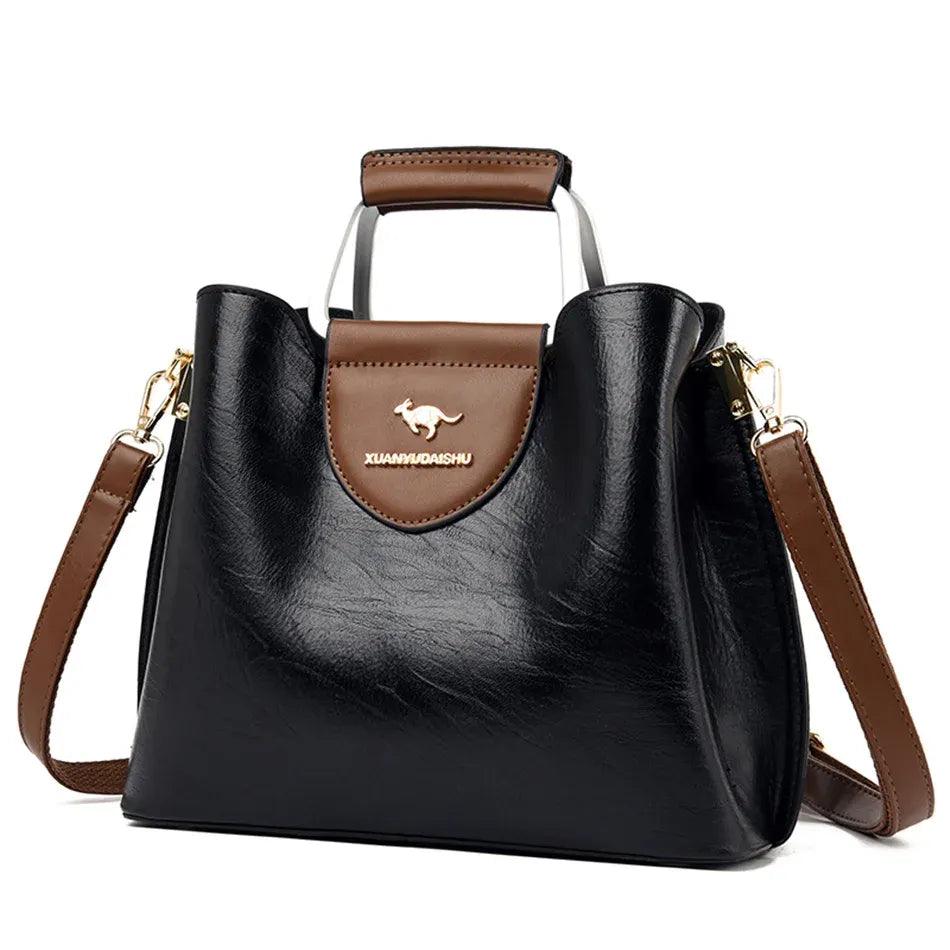 Bolsa Feminina de Couro Genuíno Elite