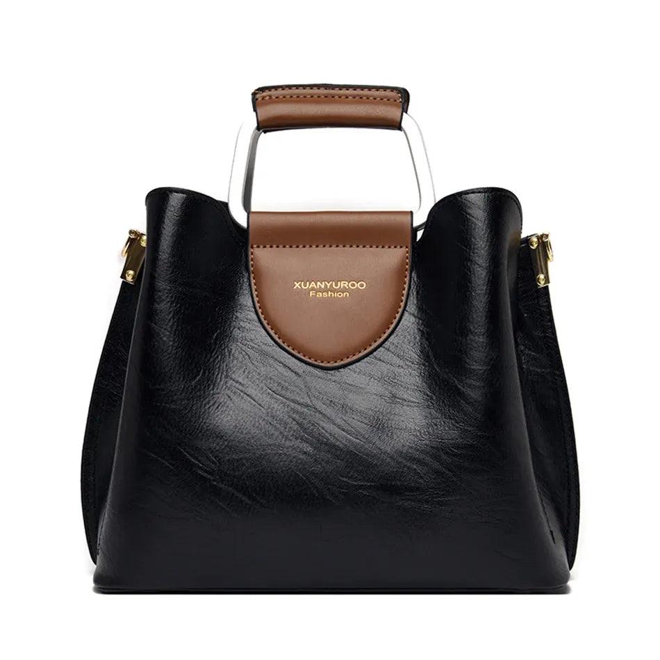 Bolsa Feminina de Couro Genuíno Elite