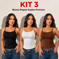 Kit 3 Regatas Suplex Premium - Rivanna
