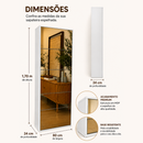 Sapateira Espelhada 5 Portas em MDF - Joyce